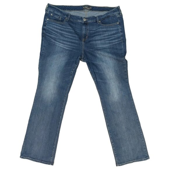 TORRID Mid-Rise Slim Boot Cut Jeans Vintage Stretch Medium Wash Size 24 XT - Picture 1 of 8